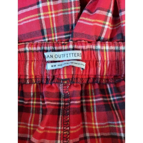 Urban Outfitters Red Plaid Pants Womens Sz M Skinny C - Picture 3 of 4